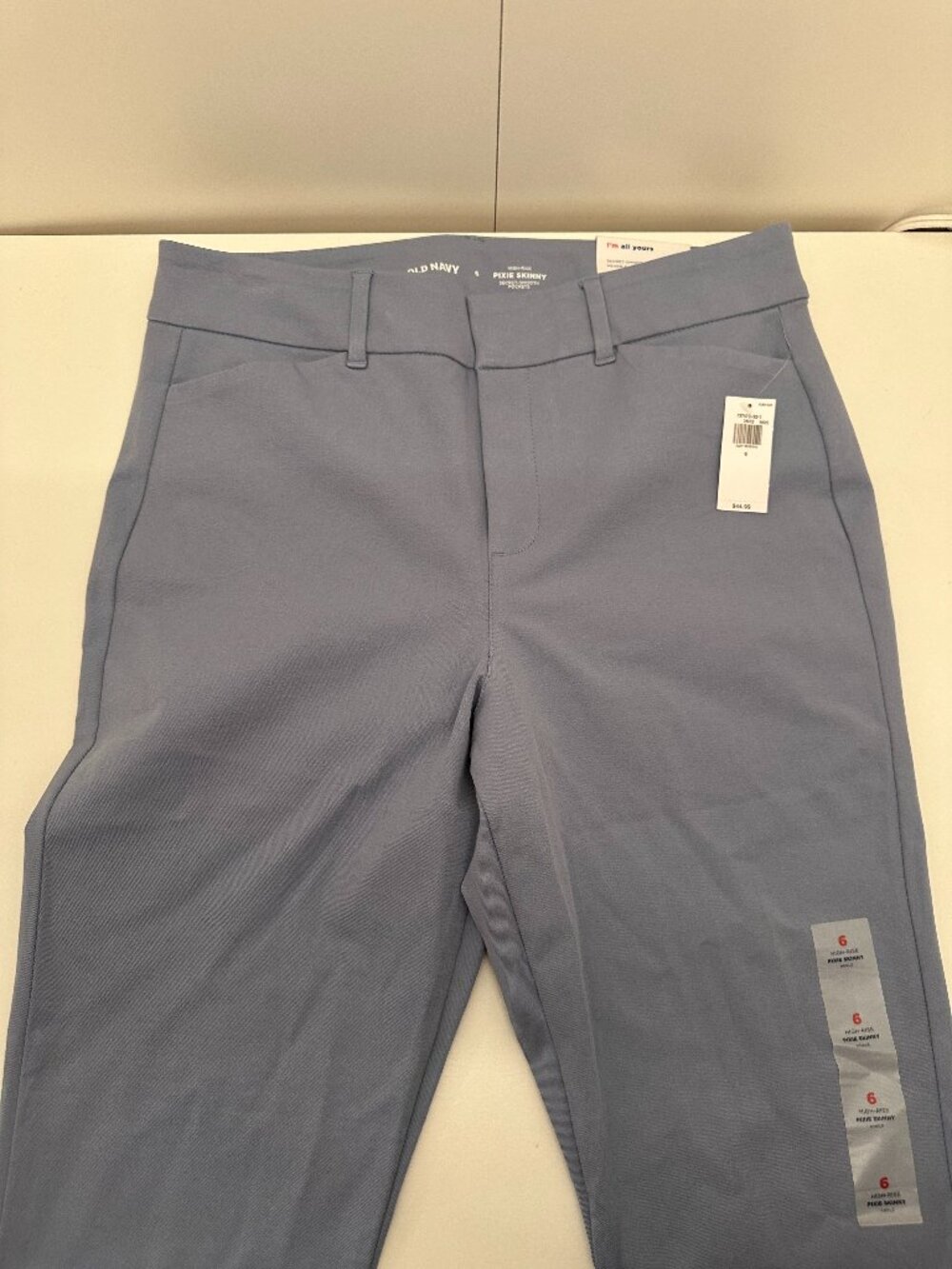 NWT Old Navy High-Rise Pixie Skinny Pants Size 6 Slate Blue Secret-Smooth Pocket